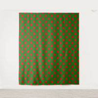 Desenho de padrão de bolinhas vermelhas em verde
