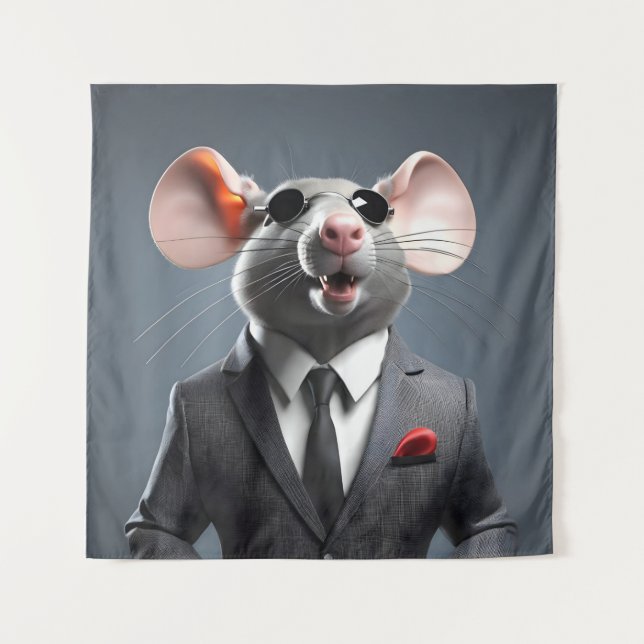 Tapete De Parede desenho do rato engraçado (Frente)