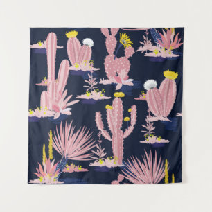 Tapete De Parede Deserto Chic: Pastel Cactus Bloom