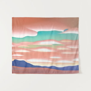 Tapete De Parede Deserto do Sudoeste e Arte Minimalista do Céu