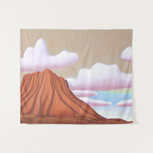 Tapete De Parede Deserto do Sudoeste e Arte Minimalista Mesa