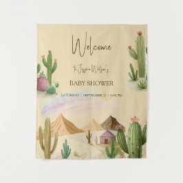 Tapete De Parede Deserto Oh Cactus Menino Arco Boho Baby Shower