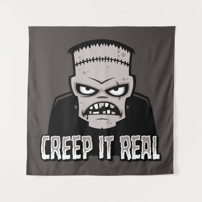 Tapete De Parede Design Clássico de Terror Creep It Real Frankenste (Frente)