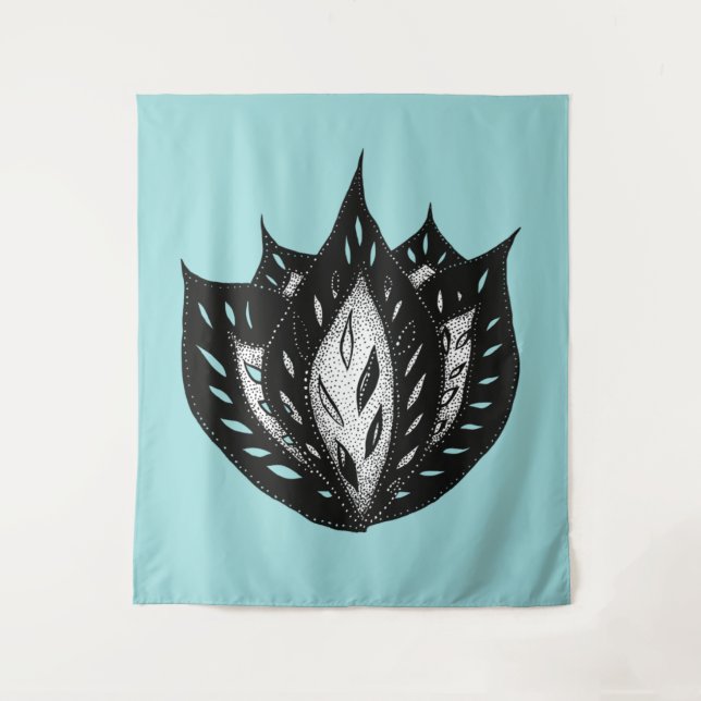 Tapete De Parede design de abstrato de gótico de flor (Frente)