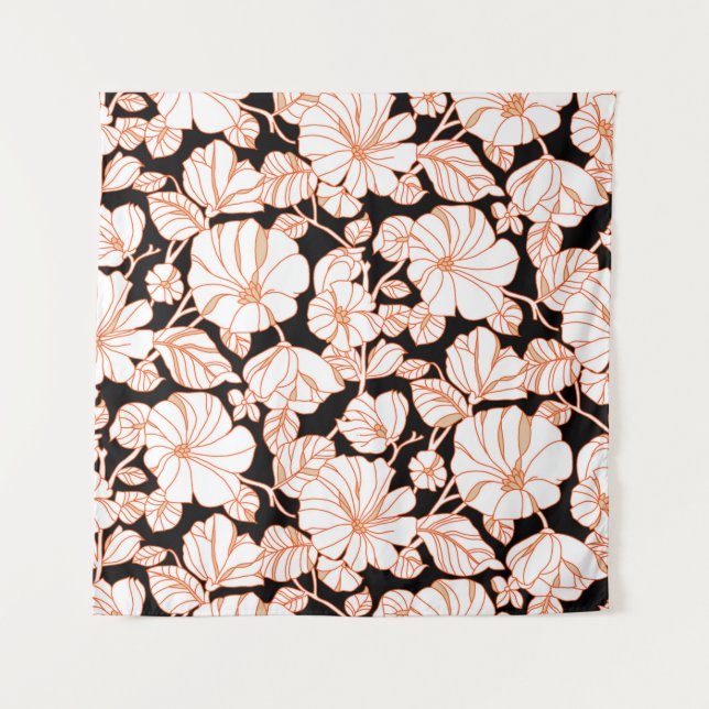 Tapete De Parede design de arte floral (Frente)