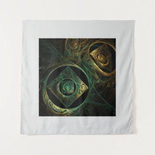 Tapete De Parede Design de Arte Fractal Abstrata com Vibrações Mági