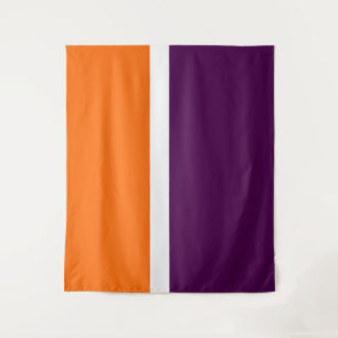 Tapete De Parede Design de Bloco de Cor Simples Púrpura Laranja Bra