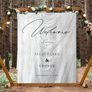 Tapete De Parede Design de Boas-vindas ao Casamento da Floresta de 