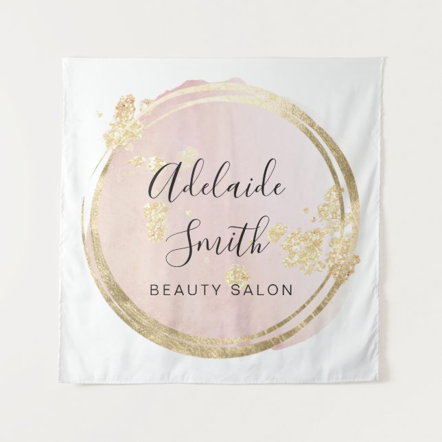 Tapete De Parede design de círculo rosa (Frente)