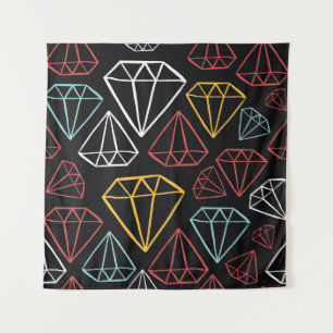 Tapete De Parede Design de diamante de vindima, padrão sem costura