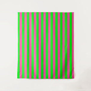 Tapete De Parede Design de faixa rosa e verde