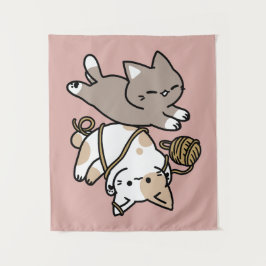 Tapete De Parede Design de Gatos Divertidos e Fofos – Arte Divertid