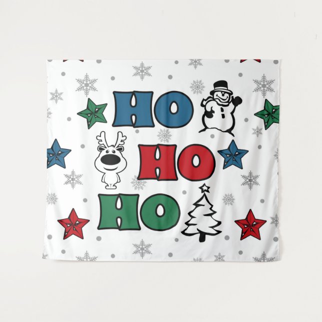 Tapete De Parede Design de Natal Ho-Ho (Frente (Horizontal))