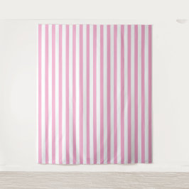 Tapete De Parede Design de padrão de listra vertical rosa branco