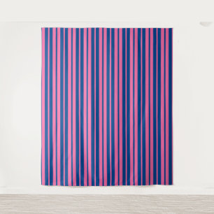 Tapete De Parede Design de padrão de listras elegantes rosa e azul
