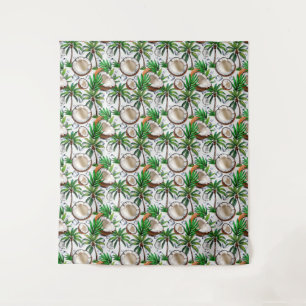 Tapete De Parede Design de Padrão Tropical de Árvore de Coco