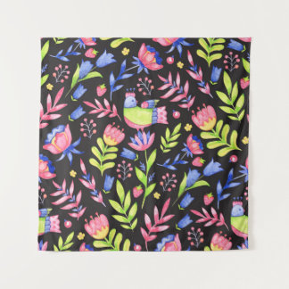 Tapete De Parede Design de padrão uniforme floral. Flores de primav