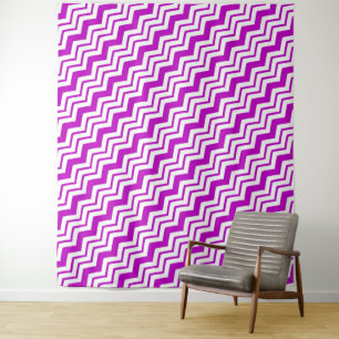 Tapete De Parede Design de padrão zigue-zague em chevron branco rox