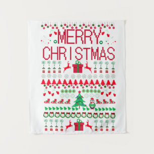 Tapete De Parede design de "Suéter Feio" de Natal Alegre