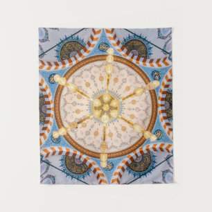 Tapete De Parede Design de teto amarelo, azul e amarelo