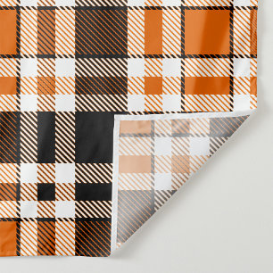 Tapete De Parede Design do Padrão do Flannel Branco Laranja Preto d
