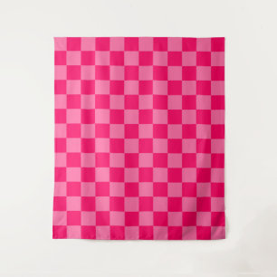 Tapete De Parede Design do padrão do verificador rosa-claro e quent