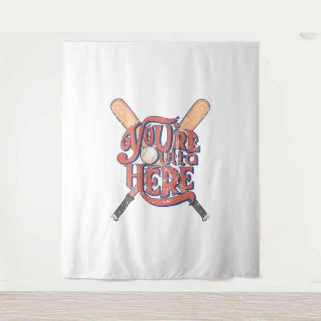 Tapete De Parede Design do Ventilador de Softball com Bocal Retroat (Frente)