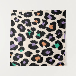 Tapete De Parede Design e suporte de animais leopardo coloridos