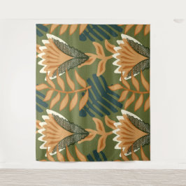 Tapete De Parede Design Floral do Flor da Floresta Tropical