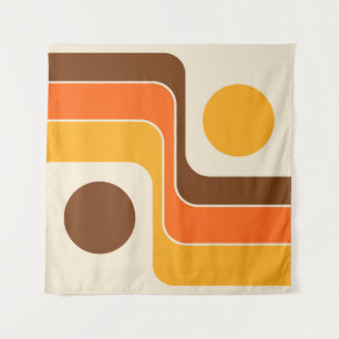 Tapete De Parede Design Geométrico do Estilo Retroativo dos anos 70