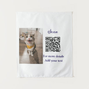 Tapete De Parede Detalhes simples do nome do animal QR código adici