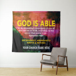 Tapete De Parede DEUS É CAPAZ Efésios 3:20 Igreja