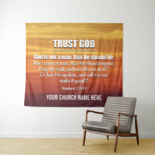 Tapete De Parede DEUS NÃO É UM HOMEM Confie em Deus Igreja