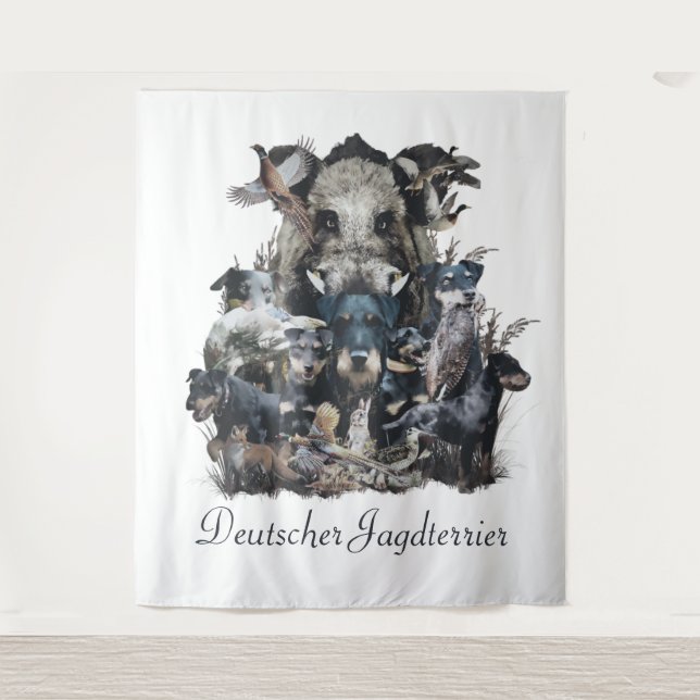 Tapete De Parede Deutscher Jagdterrier Square Wall Coffee Mu (Frente)