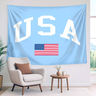 Tapete De Parede Dia da Independência Patriótico Bandeira Americana