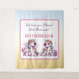 Tapete De Parede Dia de as mães segundo em formato Unicórnio