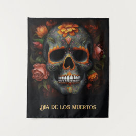Tapete De Parede Dia de los Muertos pintou crânio personalizável