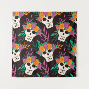 Tapete De Parede Dia de Los Muertos, tradicional Halloween mexicano