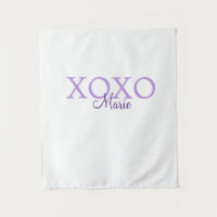 Dia de os namorados Xoxo adicione nome pastel roxo