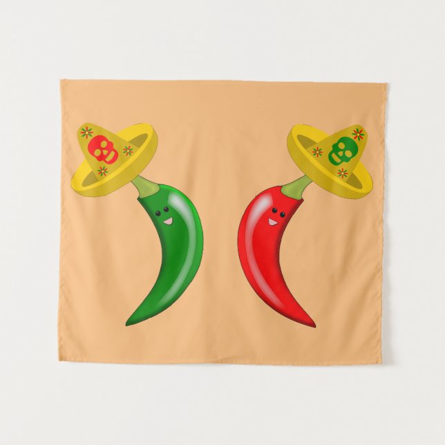 Tapete De Parede Dia dos Mortos do Chile Mexicano (Frente (Horizontal))