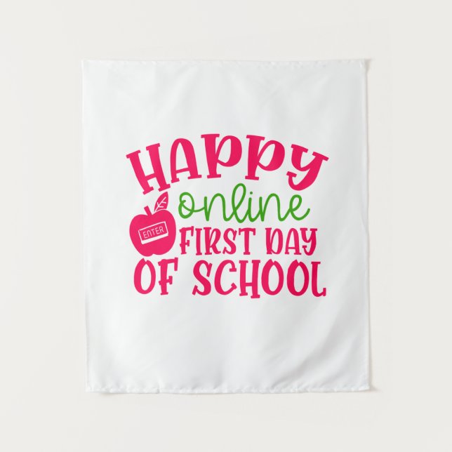 Tapete De Parede Dia dos Professores Feliz Primeiro Dia de Aula Onl (Frente)