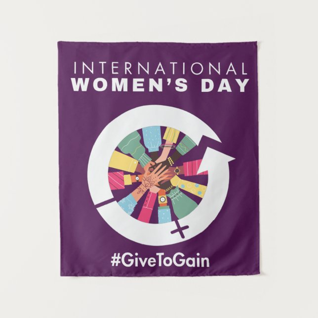 Tapete De Parede Dia Internacional da Mulher 2026 Dar para Ganhar (Frente)