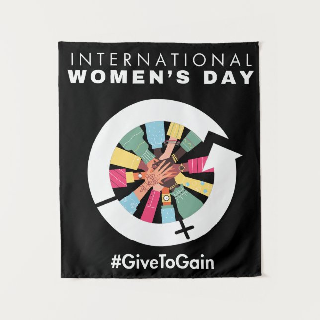 Tapete De Parede Dia Internacional da Mulher 2026 Dar para Ganhar (Frente)