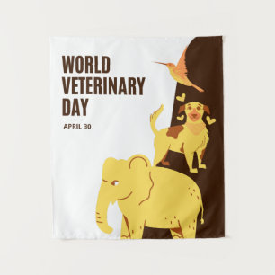 Tapete De Parede Dia Mundial da Veterinária