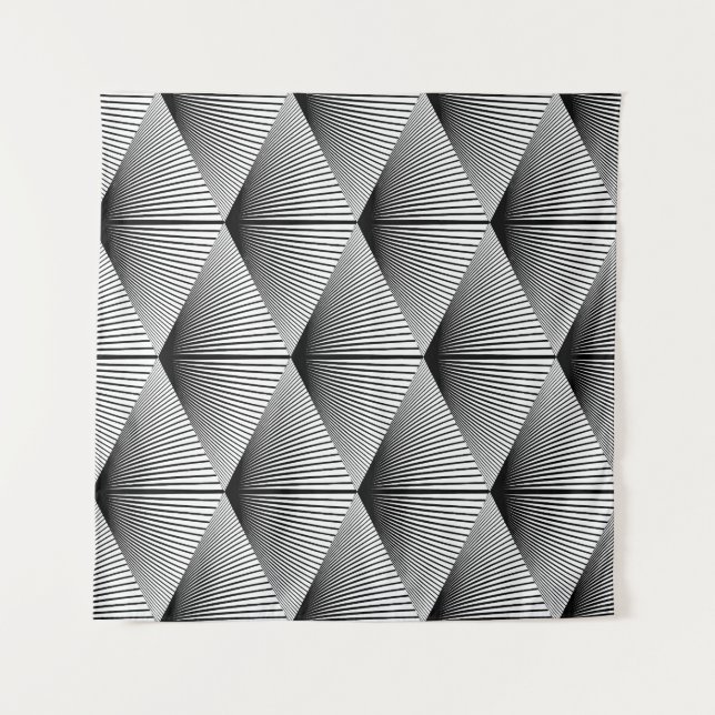 Tapete De Parede Diamond Geométrico: Design monocromático (Frente)