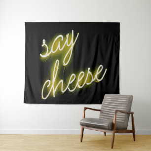Tapete De Parede Diga Luzes de Neon de Queijo