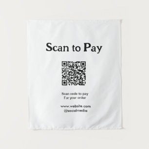 Tapete De Parede Digitalize para pagar pelo código QR do pedido adi