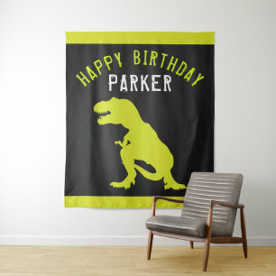 Tapete De Parede Dinosaur Aniversário Personalizado