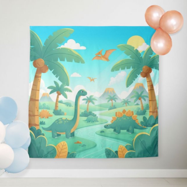 Tapete De Parede Dinosaur Photo Backdrop for Parties | Dino  (Criador carregado)