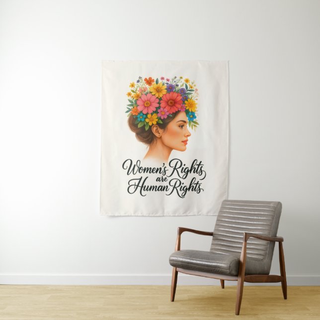 Tapete De Parede Direitos das mulheres são um empoderamento floral  (In Situ)